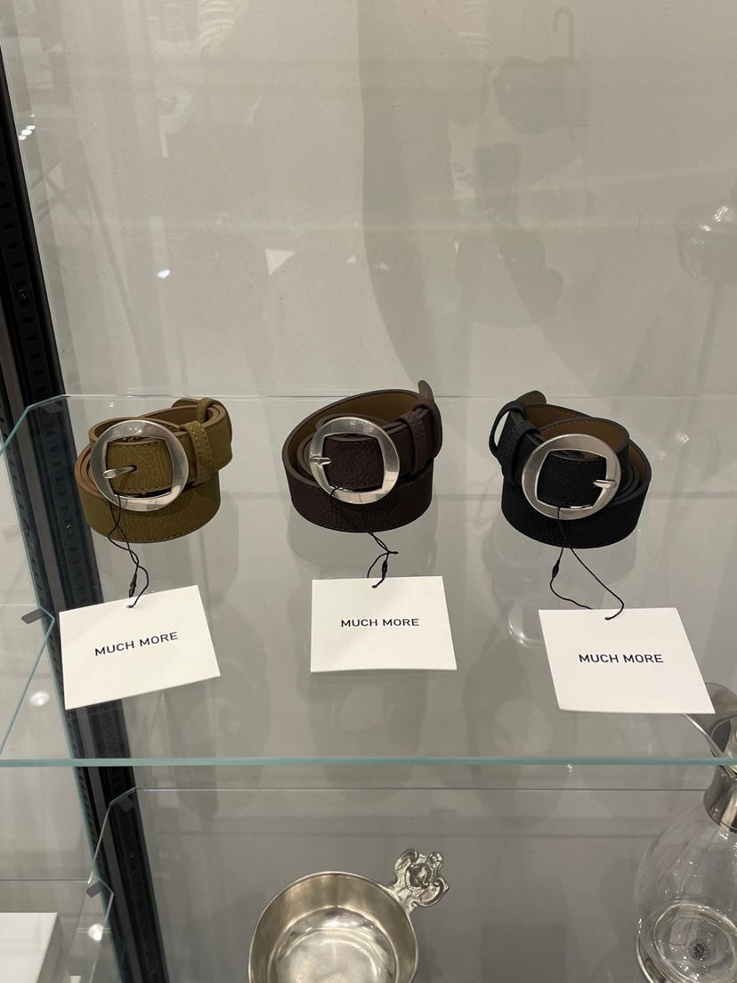 MUCH MORE韩国东大门代购2025秋冬新款时尚百搭复古牛皮腰带女