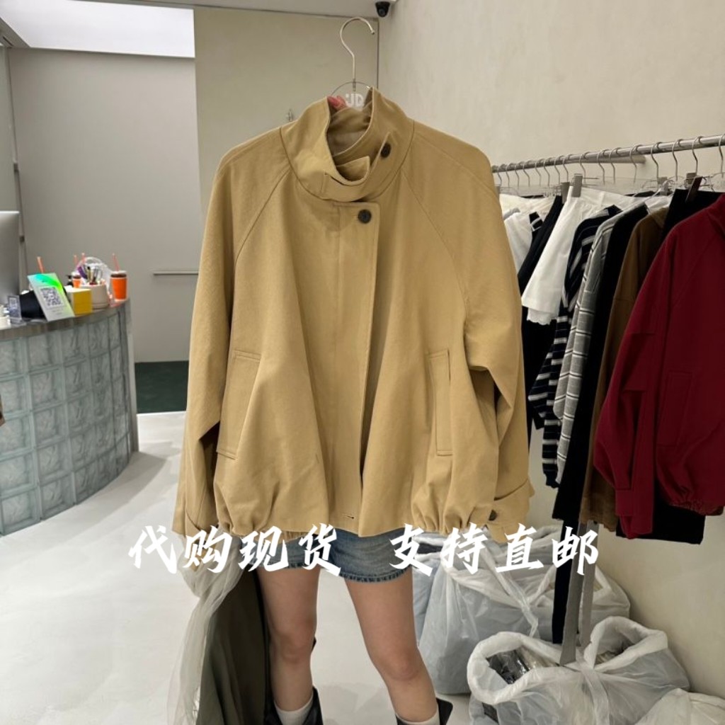 JUDYQU韩国东大门2026秋季新款女装时尚百搭立领长袖外套女图片