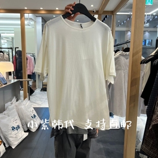 OBJECT韩国东大门代购2026春款女装新款纯色圆领短袖T恤女