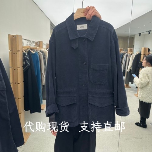 韩代UTRE韩国东大门2026秋冬女装新款时尚百搭翻领长袖外套女