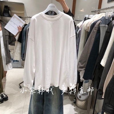 TEMPTING韩国东大门代购26春女装新款时尚百搭圆领长袖T恤女