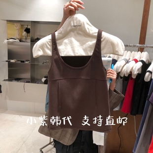 TEMPTING韩国东大门代购2026春女装新款纯色修身显瘦吊带背心女