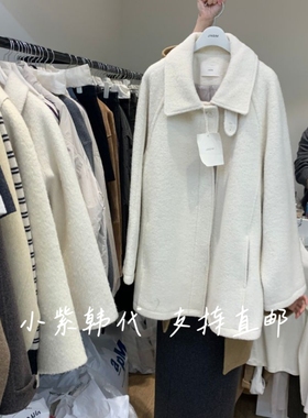 JINSIM韩国东大门代购2025秋冬装新款时尚百搭长袖毛呢大衣外套女