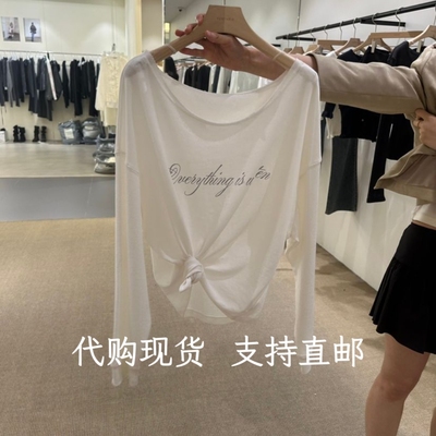 韩代VEGETABLE韩国东大门2026秋女装新款时尚百搭字母长袖T恤女