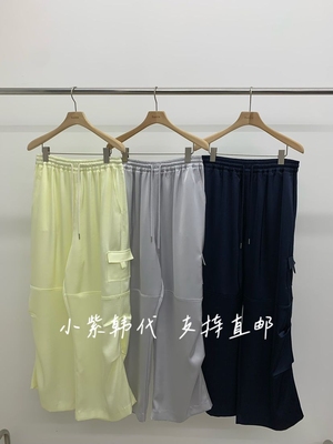 LOVE MY SANTA韩国东大门代购26春女装新款松紧腰抽绳休闲工装裤