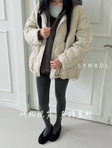韩代SYMBOL韩国东大门2026秋冬女装新款时尚百搭连帽加厚棉服女