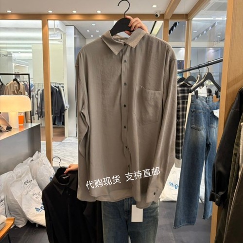 包邮OBJECT韩国正品东大门 26秋新款女装时尚百搭翻领长袖衬衫女