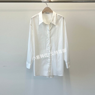 韩国东大门 代购ANOTHER AVENUE 26春新款纯色显瘦翻领长袖衬衫女