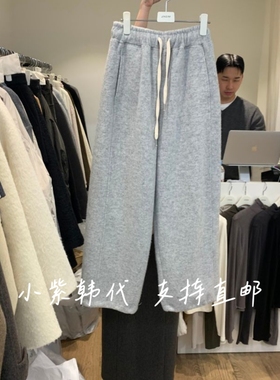 JINSIM韩国东大门代购2025秋冬装新款时尚百搭显瘦加绒休闲卫裤女