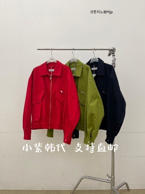 ATMOSPHERE韩国东大门代购2026春女装新款翻领拉链短款夹克外套女