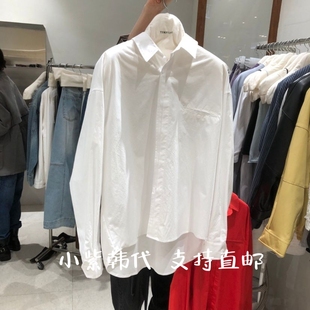TEMPTING韩国东大门代购2026春女装新款系扣翻领宽松长袖衬衫女