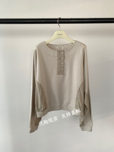 UNDERSON韩国正品东大门 2026秋新款通勤百搭拼色长袖卫衣女