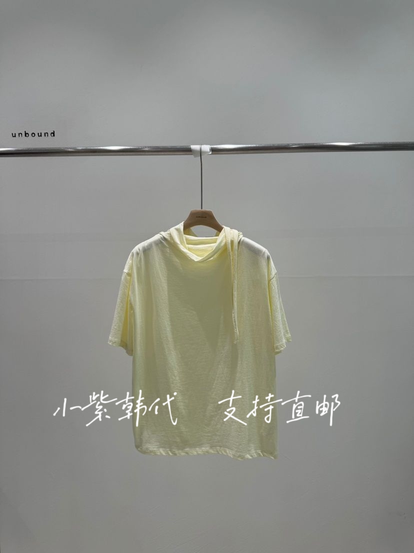 UNBOUND韩国东大门正品代购2025春季新款时尚百搭纯色短袖T恤女