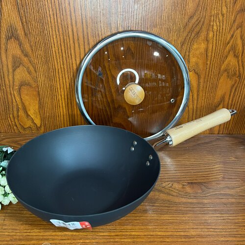 华玲大鹰铸铁24厘米家用纯铁锅超轻26cm炒菜锅电磁炉燃气灶适用
