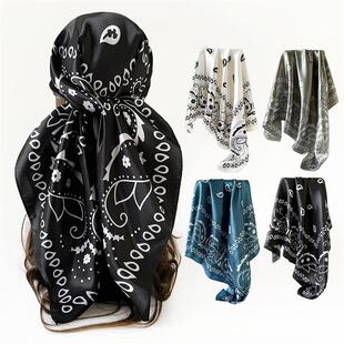 New women's headscarf shawl imitating real silk方巾丝巾头巾