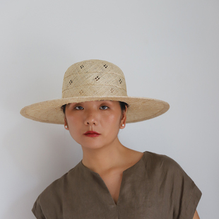 Mdeke烛光 2025新款草帽女海边沙滩出游度假遮阳防晒太阳帽法式