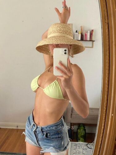 草帽度假法式女春夏弯檐蝴蝶结
