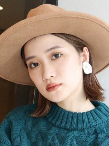 礼帽逛街法式女秋冬平檐光板帽子