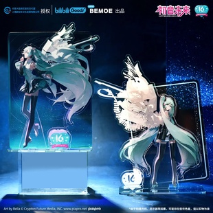 正版 BEMOE初音未来16TH生日纪念凝聚未来场景亚克力立牌动漫摆件
