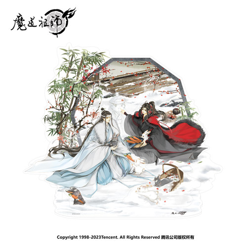 魔道祖师岁载四景冬立牌徽章挂件
