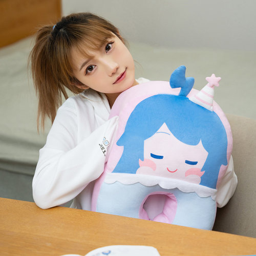 bilibili哔哩哔哩2233豆豆眼公式服午睡抱枕B站正版动漫周边毛绒