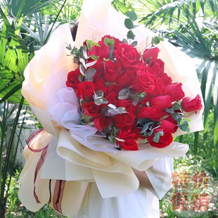 兰州情人节红玫瑰花束鲜花同城速递嘉峪关金昌白银榆中县花店配送