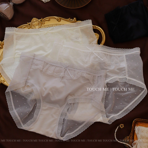 touchme法式性感缎面蕾丝内裤女