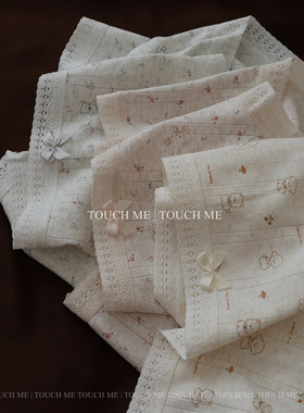 touchme甜美碎花小熊纯棉内裤女