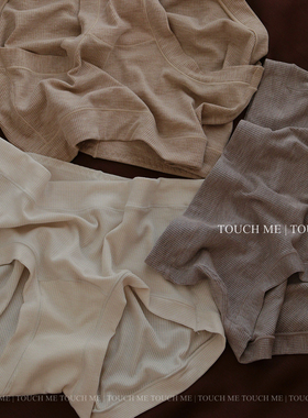 touchme法式复古螺纹裸肌感内裤女莫代尔透气桑蚕丝抑菌裆中腰3条