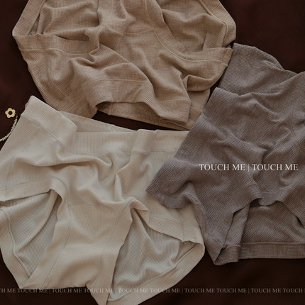 touchme法式复古螺纹裸肌感内裤女莫代尔透气桑蚕丝抑菌裆中腰3条