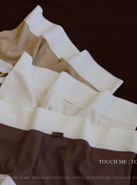 touchme法式复古针织螺纹裸感内裤女纯棉透气抗菌裆舒适中高腰3条