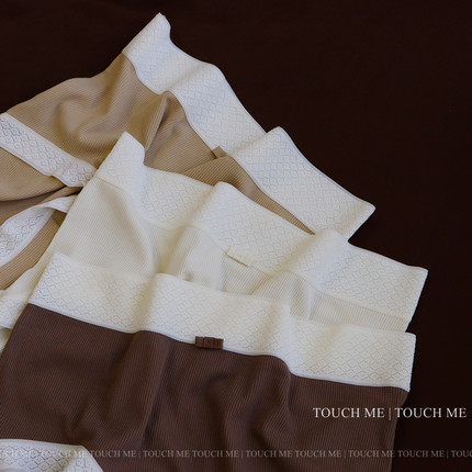 touchme法式复古针织螺纹裸感内裤女纯棉透气抗菌裆舒适中高腰3条