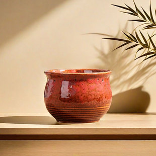 孔雀开屏多肉花盆陶瓷家用绿植粗陶透气陶盆小陶土盆花盘特价清仓