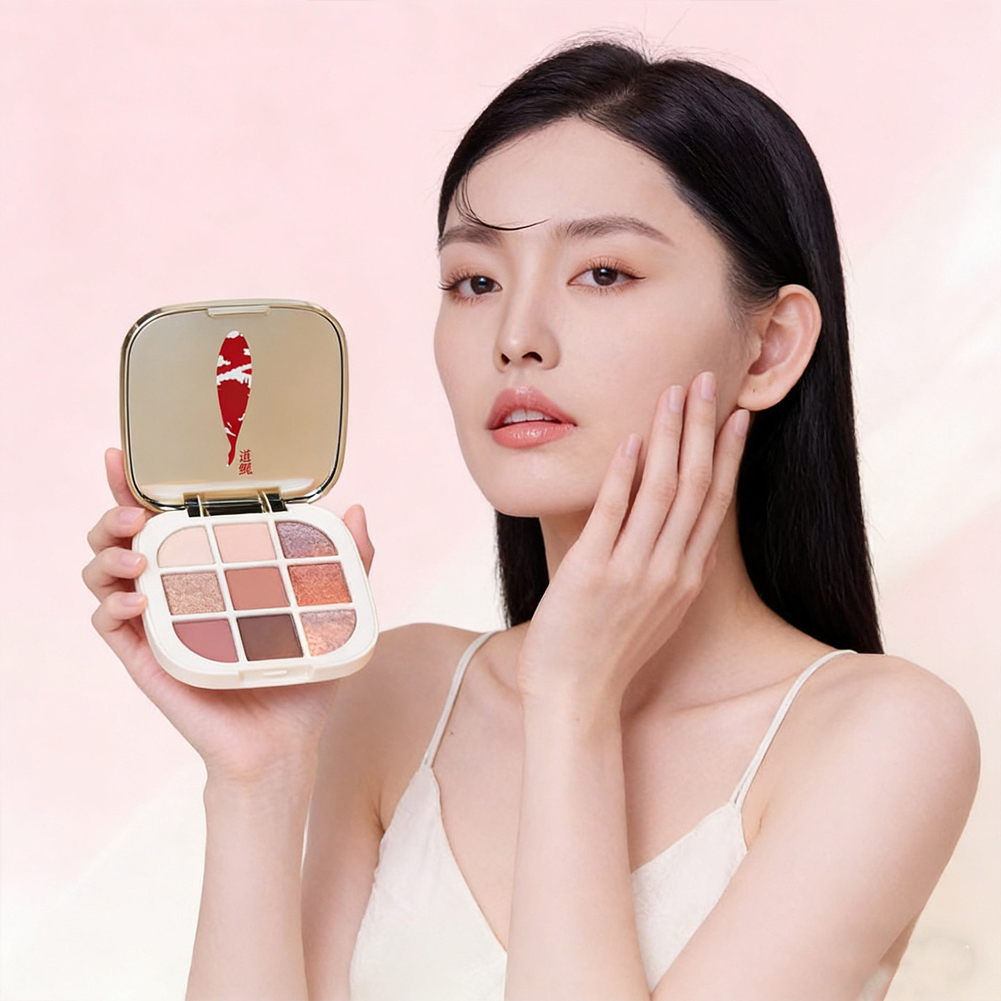 正品蕾琪BCM点彩流霞眼影哑光闪光九色盘细腻美眸自由叠加温冷艳