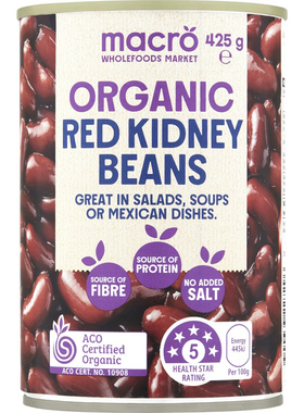 Macro Organic Red Kidney Beans 425g 有机红芸豆 澳洲代购
