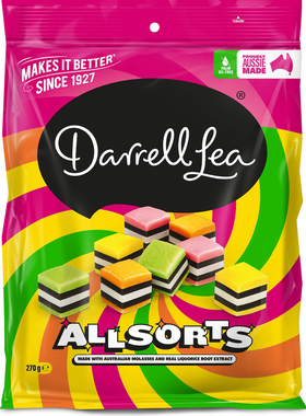 Darrell Lea Allsorts Liquorice 270g 混合甘草味糖果 澳洲代购