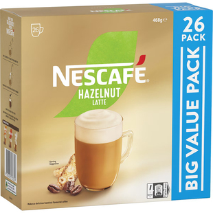 Nescafe Hazelnut Latte Coffee Sachets 26Pack速溶咖啡澳洲代购