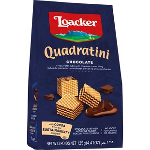 Loacker Quadratini Chocolate 125g 莱家巧克力威化饼干澳洲代购