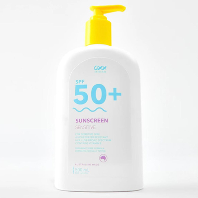 OXX Skincare SPF50+ Sensitive Sunscreen 500ml 防晒霜澳洲代购