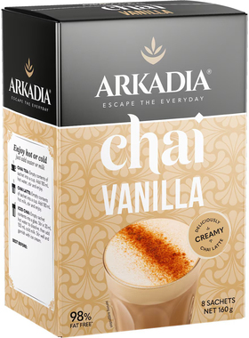 Arkadia Chai Tea Vanilla 8 pack 160G 香草拿铁饮品 澳洲代购