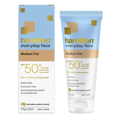 Hamilton Sun Everyday Face Medium Tint SPF50+ 75g 防晒霜澳洲