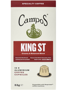 Campos King St Aluminium Coffee Capsules 10 pack胶囊咖啡澳洲