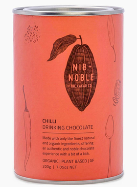 Nib and Noble Organic Drinking Chocolate Chilli 200g辣椒热巧