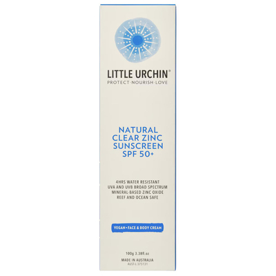 Little Urchin SPF 50 Natural Clear Zinc Sunscreen 100g防晒霜