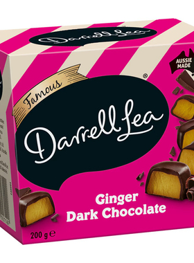 Darrell Lea Ginger Dark Chocolate Box 200g 生姜黑巧克力 澳洲