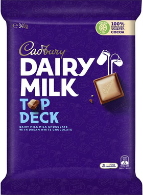 Cadbury Dairy Milk Top Deck Chocolate Block 340g吉百利巧克力
