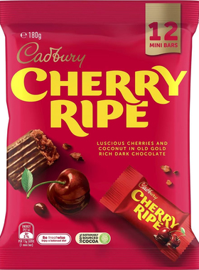 Cadbury Cherry Ripe Chocolate Sharepack 吉百利樱桃巧克力180g