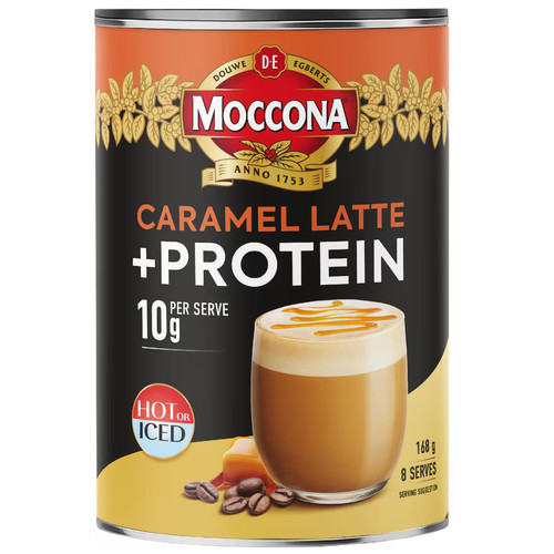 Moccona Protein Caramel Latte Coffee Tin 168g 焦糖拿铁咖啡