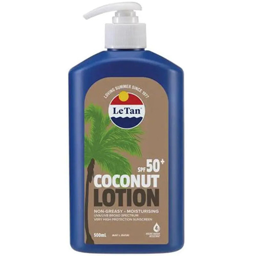 Le Tan SPF 50+ Coconut Sunscreen Lotion 500ml 防晒霜澳洲代购