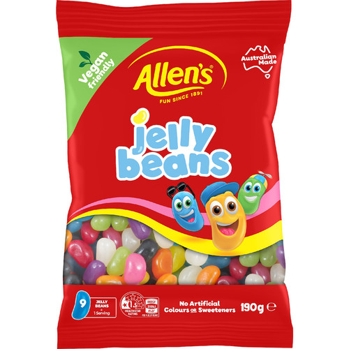 Allen's Jelly Beans Lollies Bag 190g 糖果 澳洲代购